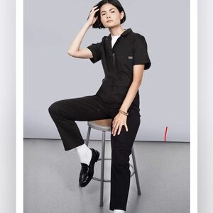 Wildfang Essential Short Sleeve Coverall in Black - EUC Large